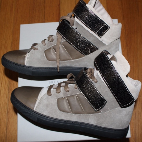 BRUNELLO CUCINELLI SUEDE MIX MEDIA LEATHR SNEAKER - Picture 3 of 8